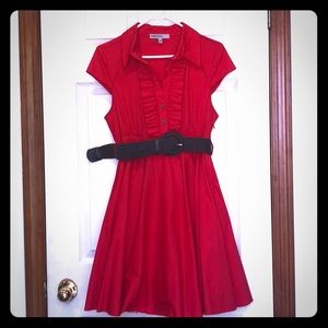 Bailey blue casual dress with belt